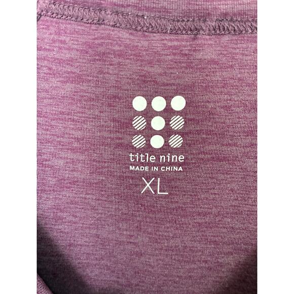 Title Nine Grace Raglan Long Sleeve Tee Womens XL Purple Stretch Workout Gym - Picture 4 of 7